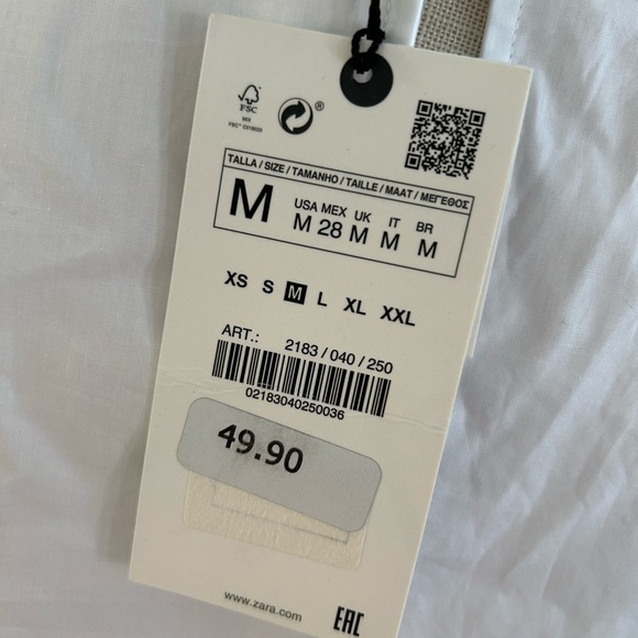 Zara Elegant White Blouse - Picture 5 of 5